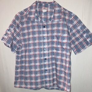 Adrian Delafield Plaid Short Sleeve Shirt